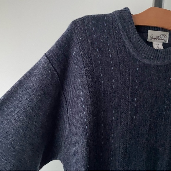 Vintage Arnold Palmer Wool Blend Knit Sweater Prep Dark Blue Size Small Mens - Picture 4 of 6